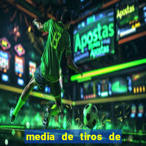 media de tiros de meta por jogo